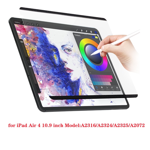Magnetic Paperlike Removable Screen Protector Film for iPad Air 4 5 10.9 Pro 11 12.9 mini 6 9.7 10.2 10.5 Air 1 2 Detachable Reusable Anti-glare/Matte Film