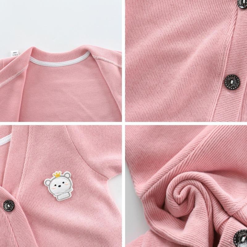 Áo khoác bằng vải dệt kim họa tiết hoạt hình đáng yêu cho bé