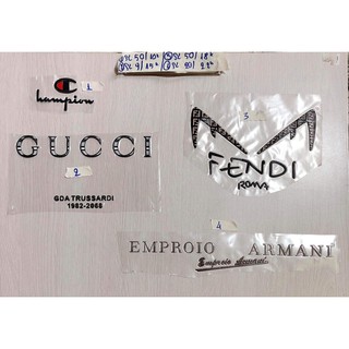 Sticker hình ủi nổi chữ logo 05