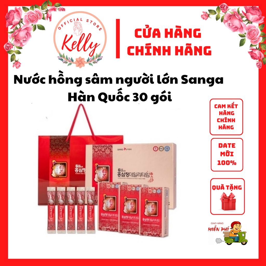 NƯỚC HỒNG SÂM NGƯỜI LỚN SANGA🍷 KOREAN RED GINSENG EXTRACT DAILYTIME sản phẩm nước hồng sâm 6 năm tuổi