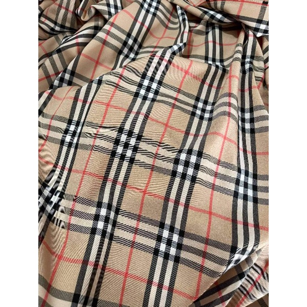 Vải tuýt xi kẻ bbr