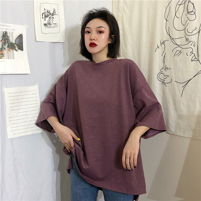 Áo Thun Tay Ngắn Họa Tiết Bầu Trời Đầy Sao Lấp Lánh | BigBuy360 - bigbuy360.vn