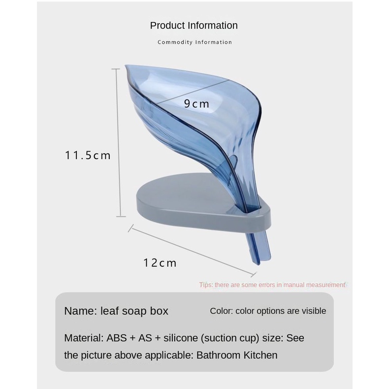 Mới Khay Đựng Xà Phòng Hình Chiếc Lá Thiết Kế Sáng Tạo Có Cốc Hút Không Đục Lỗ Cho Phòng Tắm
