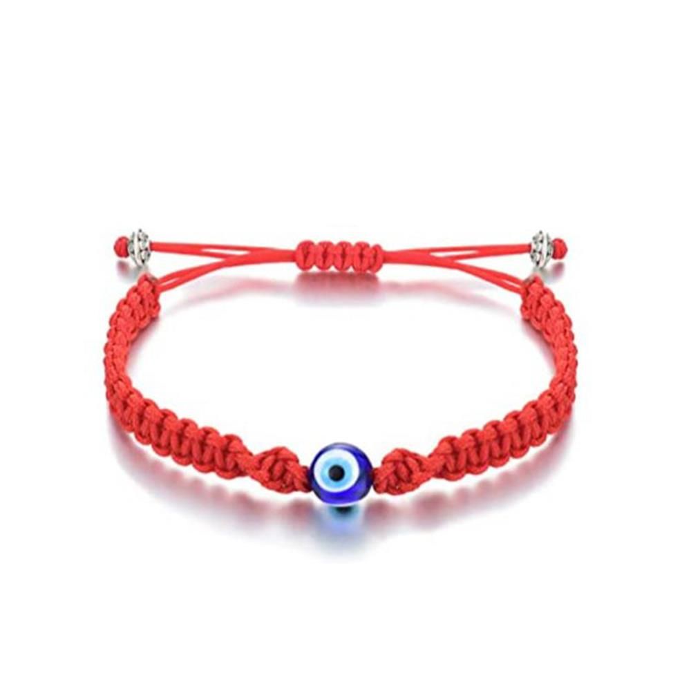 Vòng đeo tay kiểu sợi chỉ đỏ/ đen may mắn thiết kế thời trang có thể điều chỉnh