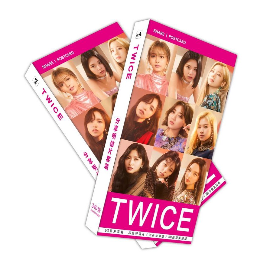 Hộp ảnh Postcard Twice Fancy có lomo ảnh dán in hình idols