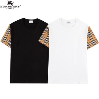  Áo Thun Cotton Tay Ngắn In Họa Tiết Burberry Thời Trang Cho Nam Và Nữ 