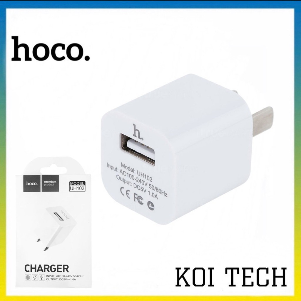 Củ sạc điện thoại tiêu chuẩn hoco uh102 - cốc sạc điện thoại cổng ra usb 2.0 - vienthonghn