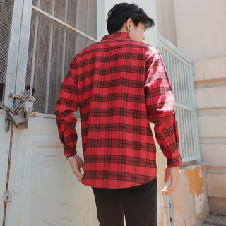 Áo Sơ Mi Flannel Three Hundred Màu Đỏ