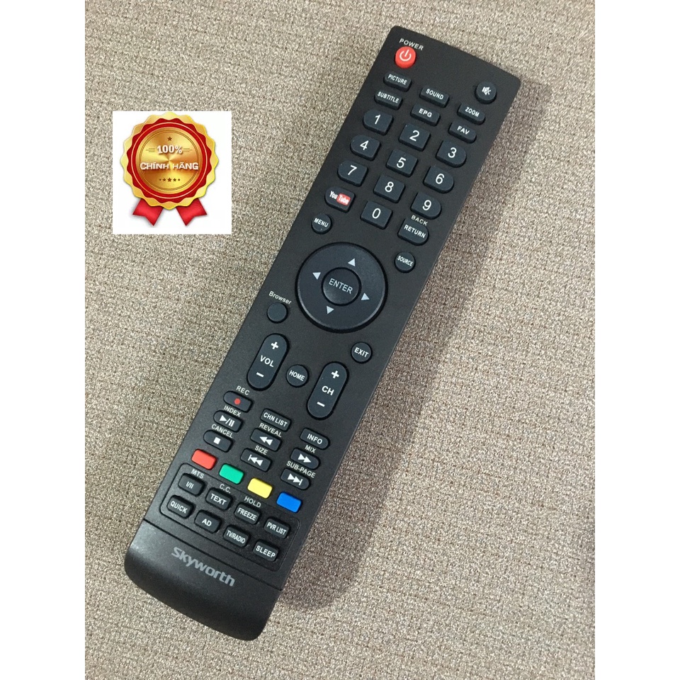 (CHÍNH HÃNG) Remote Điều khiển tivi Skyworth, Tặng kèm Pin