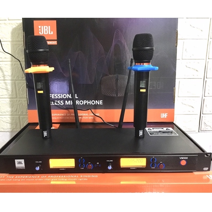 Micro Không Dây JBL VM 500 Thế Hệ Mới 2022 , Dò Sóng Tiết kiệm pin