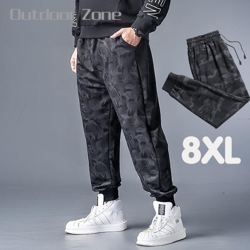 Quần Jogger Co Giãn Plus Size Họa Tiết Rằn Ri Cho Nam