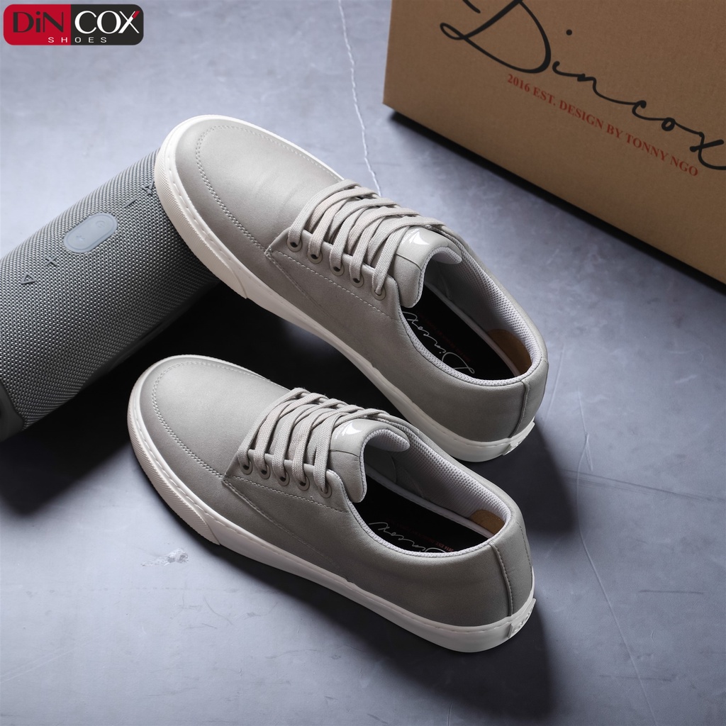Giày Sneaker Da Nam DINCOX D06 Thể Thao, Năng Động Grey