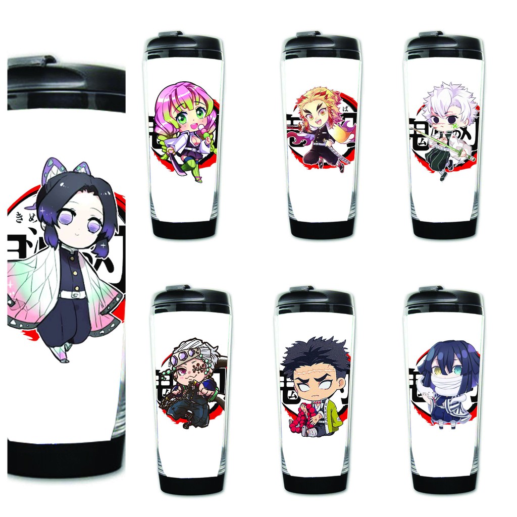 Bình nhựa đựng nước in hình  KIMETSU NO YAIBA THANH GƯƠM DIỆT QUỶ anime chibi tiện lợi dễ thương xinh xắn M5