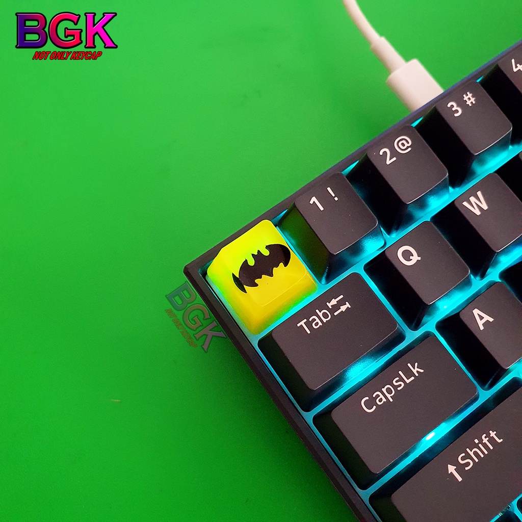 Keycap Lẻ hình LOGO Batman DC OEM profile ( keycap resin độc lạ )( Keycap Artisan )