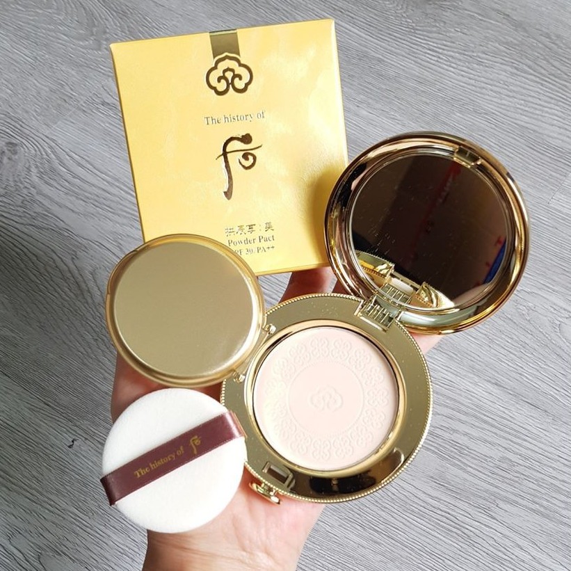 Phấn phủ Whoo vàng Powder Pact có nhũ ngọc trai