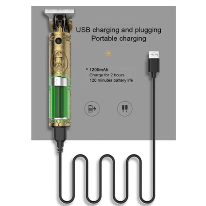 ⚡Mẫu mới⚡ Tông đơ cắt tóc, bấm viền Kemei KM-700B điện tử sạc USB