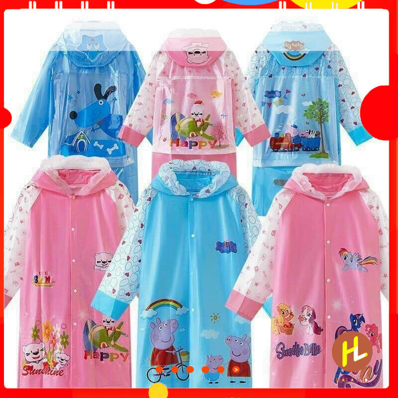 ÁO MƯA TRẺ EM DISNEY ngộ nghĩnh cho bé trai, gái đi học ( 5-10 tuổi) - YN