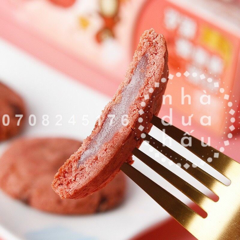 Lẻ một cái bánh qui phủ chocochip nhân mochi dẻo 3 vị hiệu Keraomai Hongkong hộp giấy cute