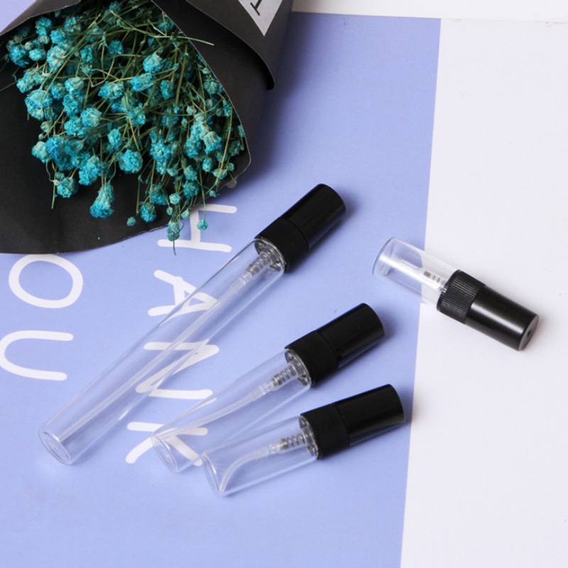 Set 10 Lọ Thủy Tinh Rỗng Dạng Xịt 2ml 3ml 5ml 10ml Đựng Mỹ Phẩm Tiện Dụng Khi Đi Du Lịch