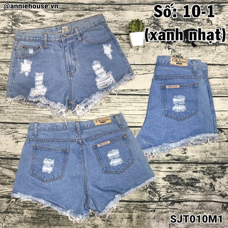 [Video + ảnh thật] Quần short jean nữ C&J Jeans Thái Lan SJT09 - SJT14  | Shopee Việt Nam