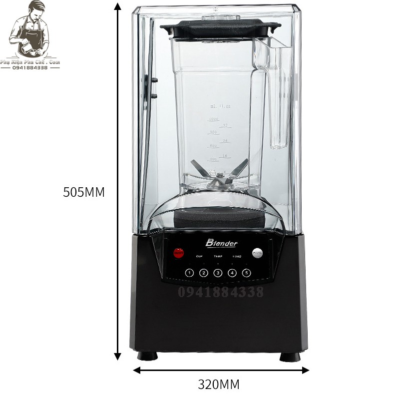 Máy Xay Công Nghiệp Blender Kèm Hộp Chống Ồn