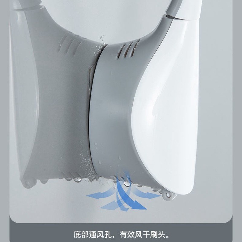 Chổi cọ toilet -chổi cọ nhà vệ sinh -Cọ bồn cầu silicon thông minh có hộp dán tường cao cấp tiện lợi