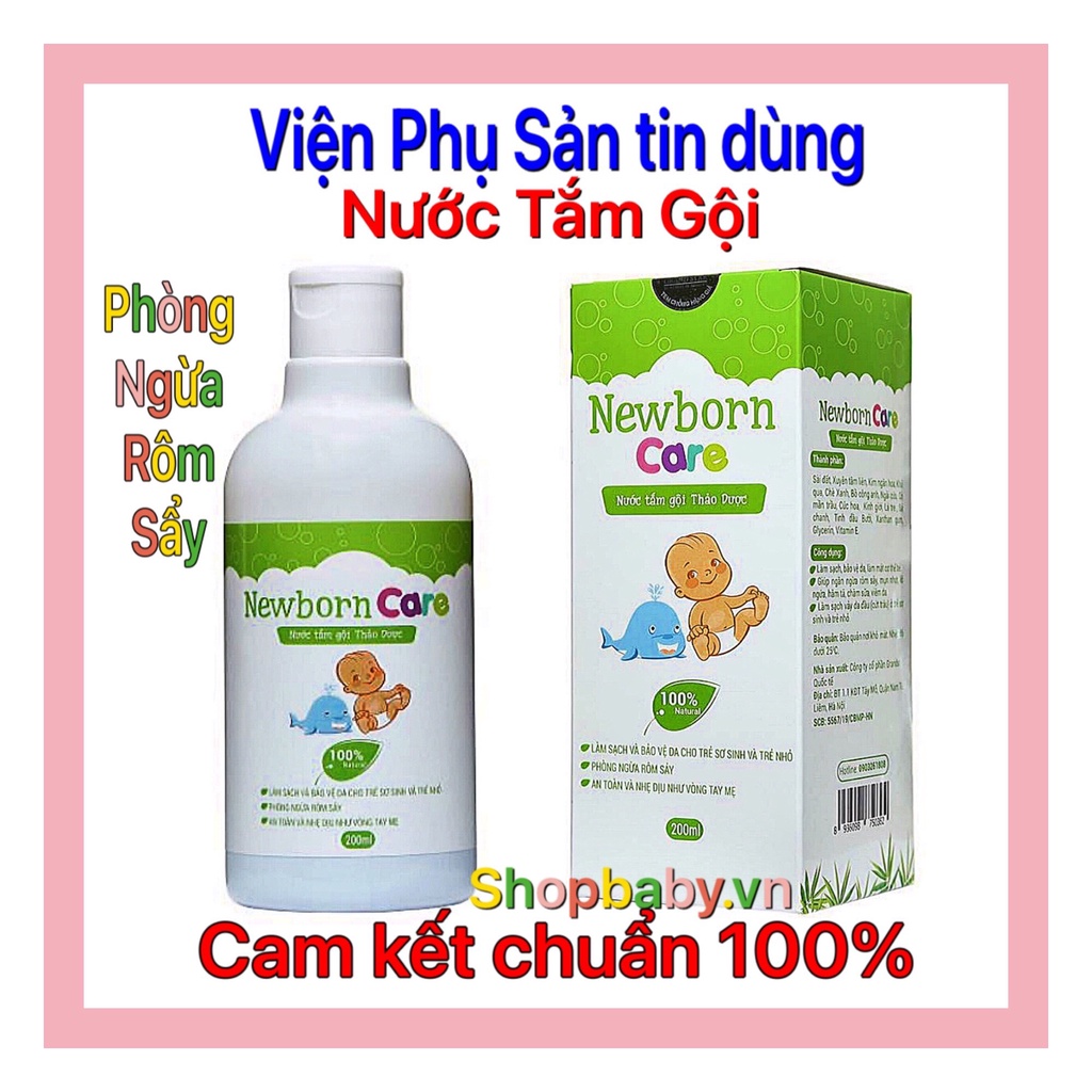 Sữa Tắm Gội Thảo Dược Newborn Care mới / elemis 200ml sạch cứt trâu, phòng rôm sẩy, hăm tã, muỗi đốt