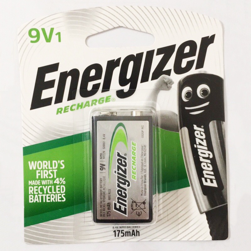 Pin Sạc 9v vuông Energizer chính hãng - Vỉ 1 viên
