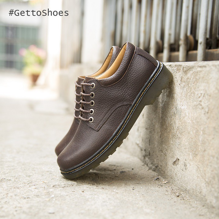 Giày tây nam cao cấp da bò thật Dr. GT29 màu Nâu