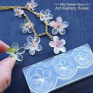 Khuôn silicone hoa Plumeria làm trang sức resin, đất sét
