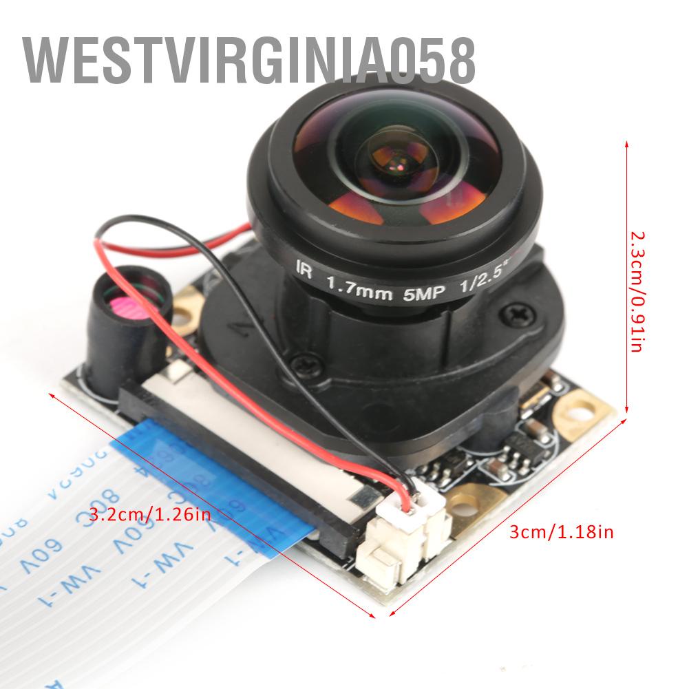 Westvirginia058 Westvirginia058 5 Million Pixels Night Vision Automatically Switch IR CUT Camera Module Board For Raspberry Pi