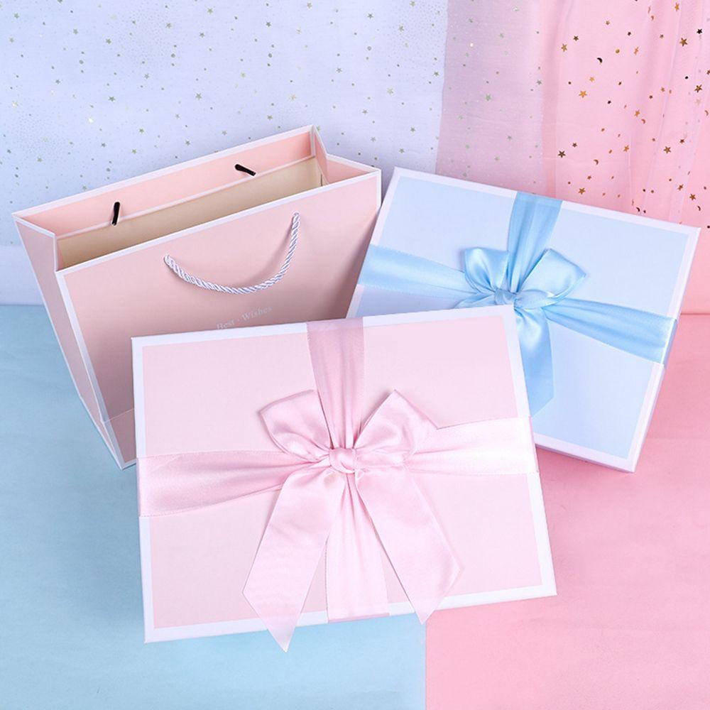 1 Hộp Quà Tặng Rỗng Màu Xanh Dương / Hồng Cho Đám Cưới / Valentine