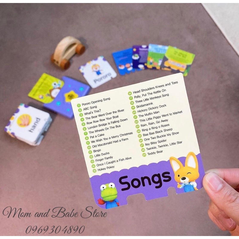 Bộ thẻ phát nhạc - Học nhạc tiếng anh Pororo nội địa Hàn Quốc - Phiên bản mới nhất 2021