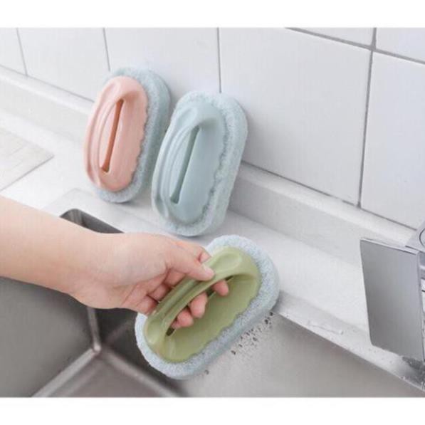 Miếng Chà Rửa Đĩa Bát Có Tay Cầm Bọt Biển Tiện Ích Dễ Sử Dụng Hàng đẹp