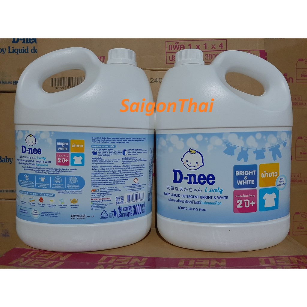 [Mã INCUBACK1416 hoàn 20K xu đơn 50K] (SGT) Nước xả làm mềm vải Dnee 3000ml Thái Lan