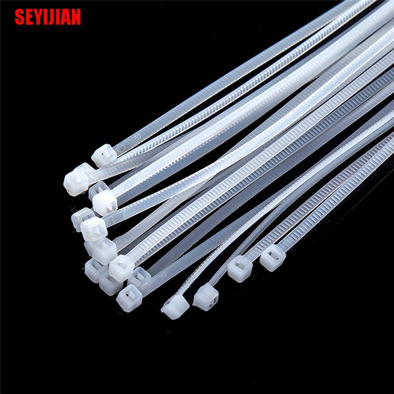 Set 100 Dây Cáp Nylon Màu Trắng Đen Tự Khóa Tiện Dụng