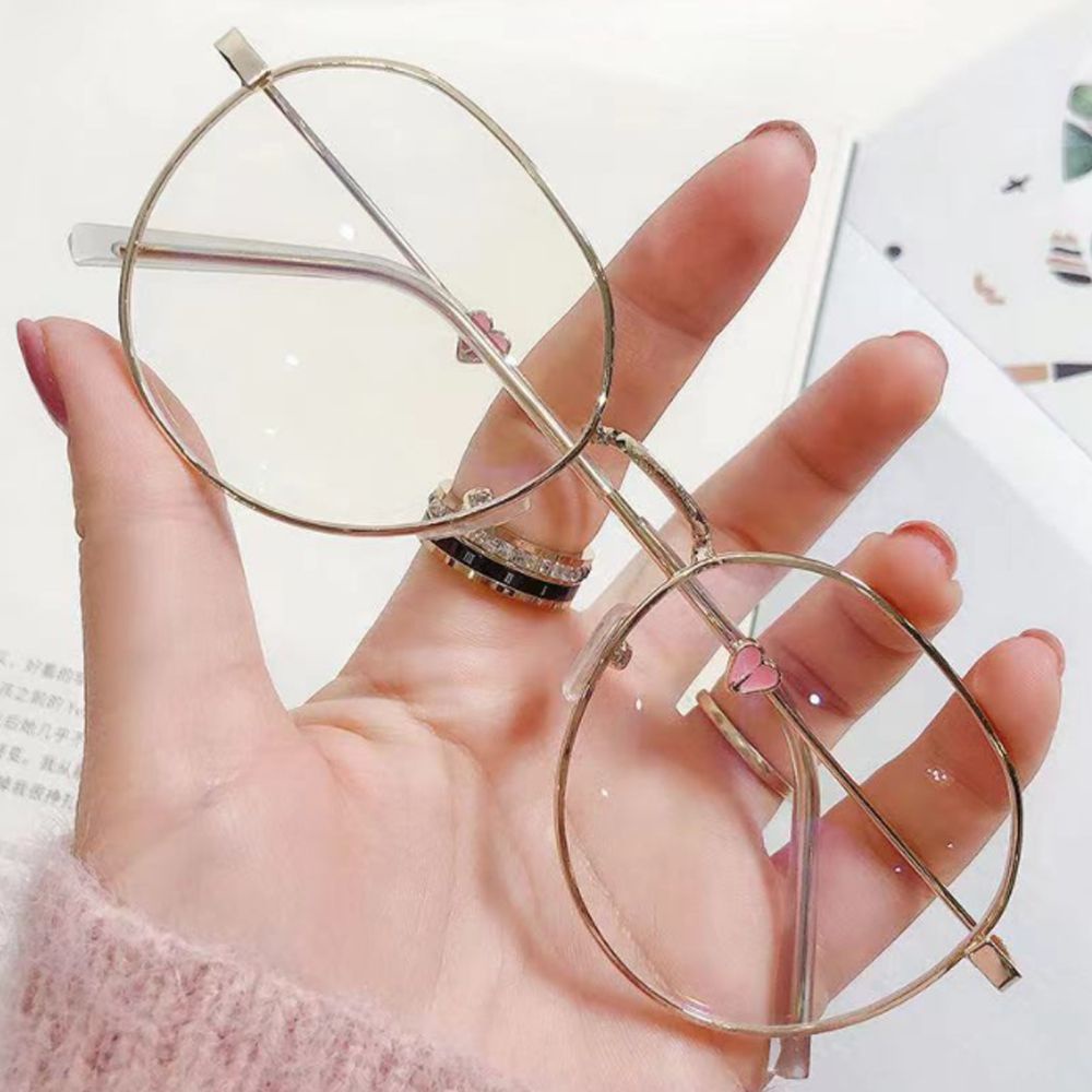 Kính Mắt Gọng Siêu Nhẹ Hình Trái Tim Nhiều Màu Sắc Thời Trang Cho Nam Và Nữ