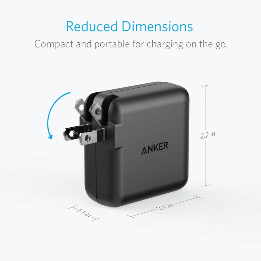 Sạc Anker PowerPort Elite 2, 24w - A2023 cho iPhone, iPad, Samsung, Xiaomi, Huawei...