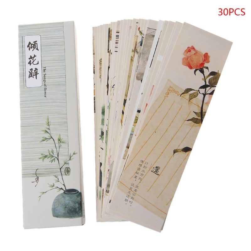 Bộ 30 thẻ bookmark nhiều mẫu đánh dấu trang, mẫu khác nhau, hình ảnh đẹp