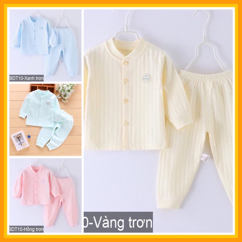 Đồ bộ thu đông dài tay cho bé trai và bé gái 100% cotton