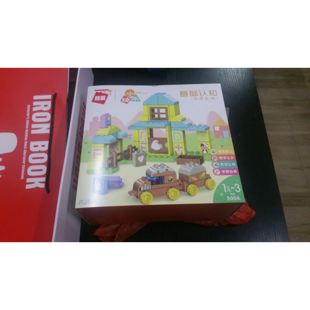 Mẫu Lắp Ráp xe,máy xúc,nhà... dành cho trẻ trên 2 tuổi Qman 5003 và Qman 5004