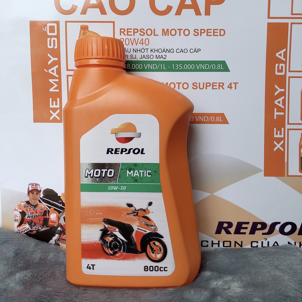 Nhớt Repsol Moto Matic 10w30 0.8L
