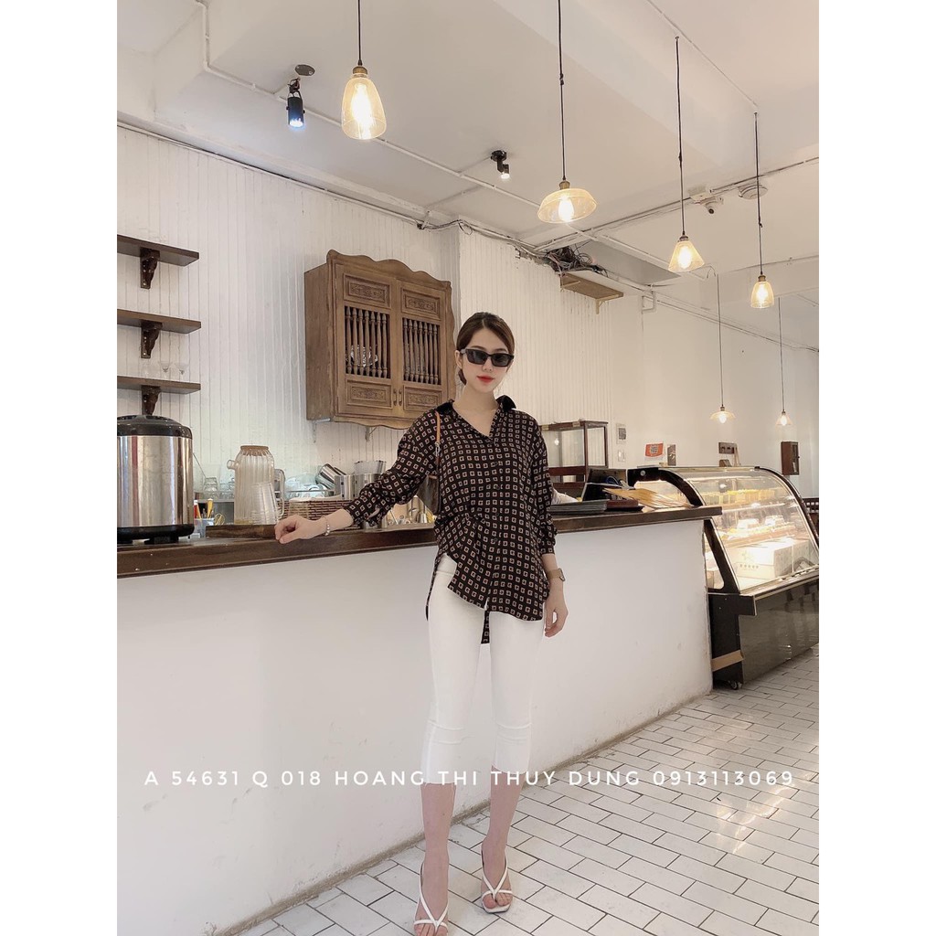 Ao sơ mi nữ họa tiết Hàn Quốc Siêu Xịn | BigBuy360 - bigbuy360.vn