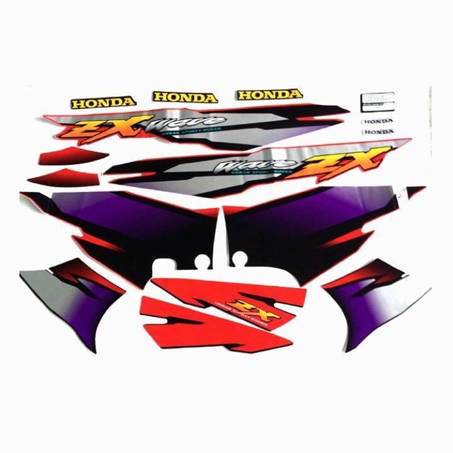 Trọn bộ tem xe zx đỏ