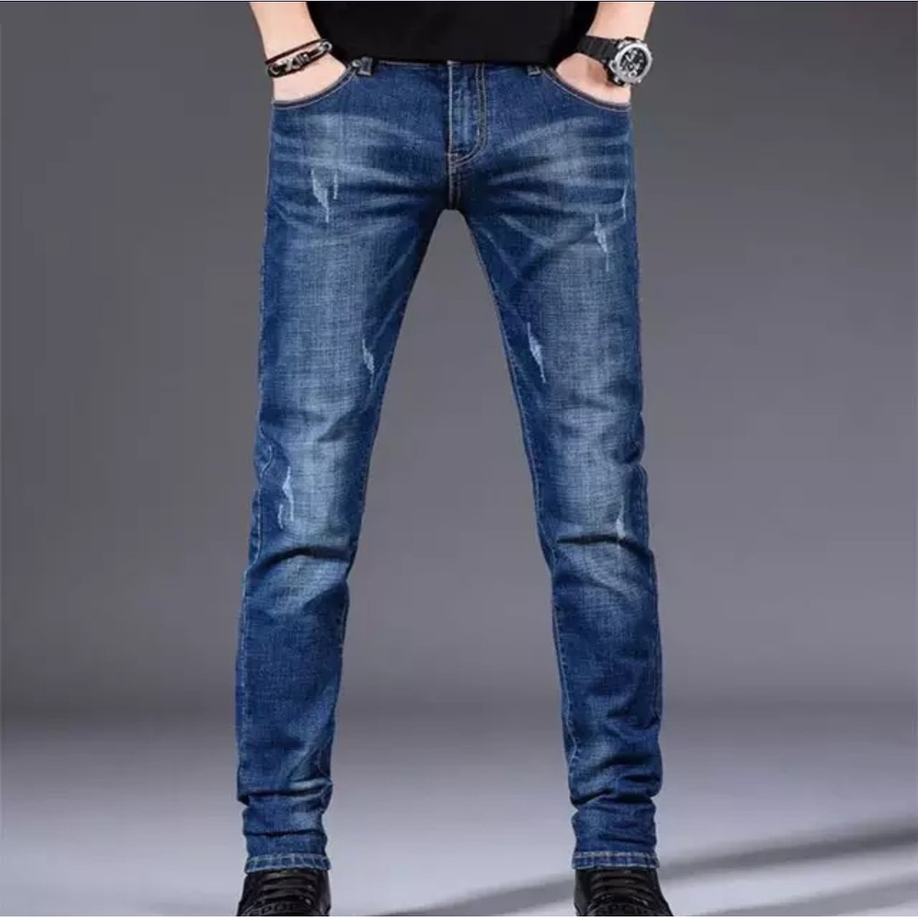 quần jeans nam ống suông cào nhẹ | BigBuy360 - bigbuy360.vn