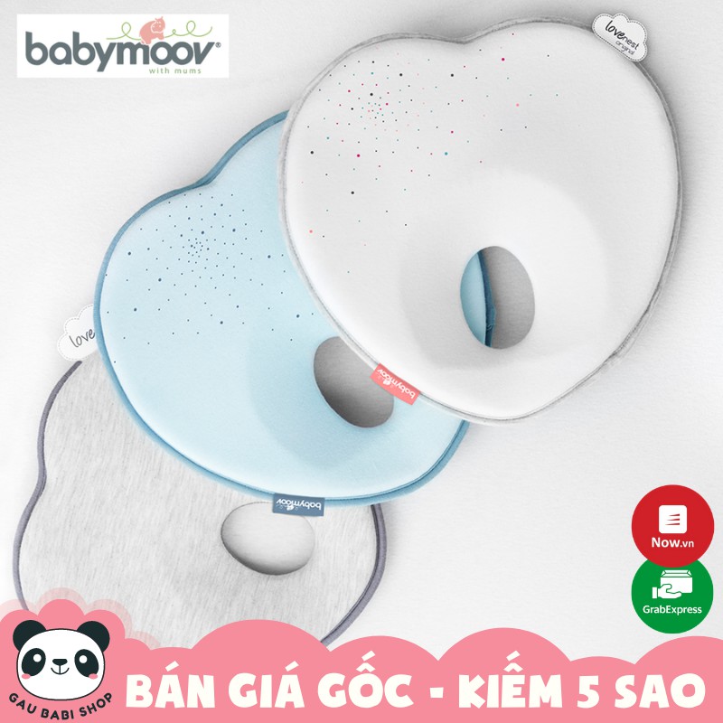 Gối chống bẹp đầu cho bé, gối định hình đầu cho bé Lovenest Babymoov