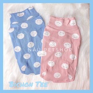 Áo Thun Hình Chó Bichon Cho Chó Mèo