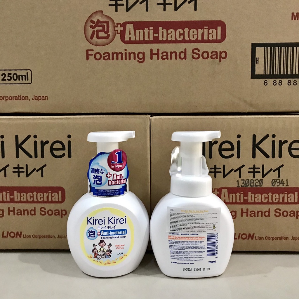 Bọt Rửa Tay Kirei Kirei 250ml (sản phẩm bán chạy số một tại Nhật Bản)