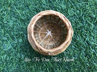 Giỏ tre cắm hoa trang trí giỏ decor mini Mây Tre Đan Thủy Khanh
