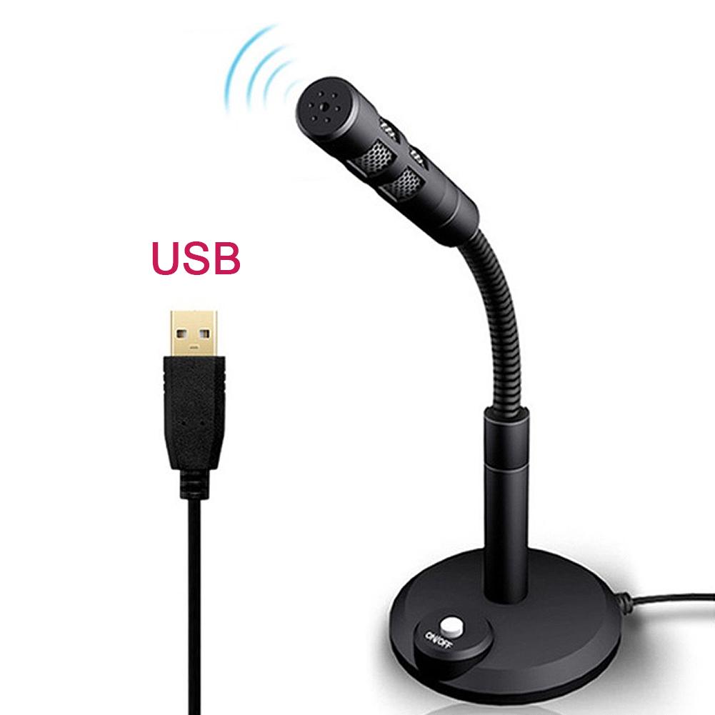 🎉USB Máy tính để bàn Micrô Máy tính xách tay Mini Máy tính xách tay 3,5 mm Micrô Studio nói Microphone cho Pc